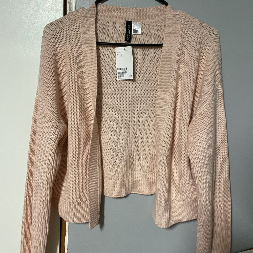 Open cardigan cropped